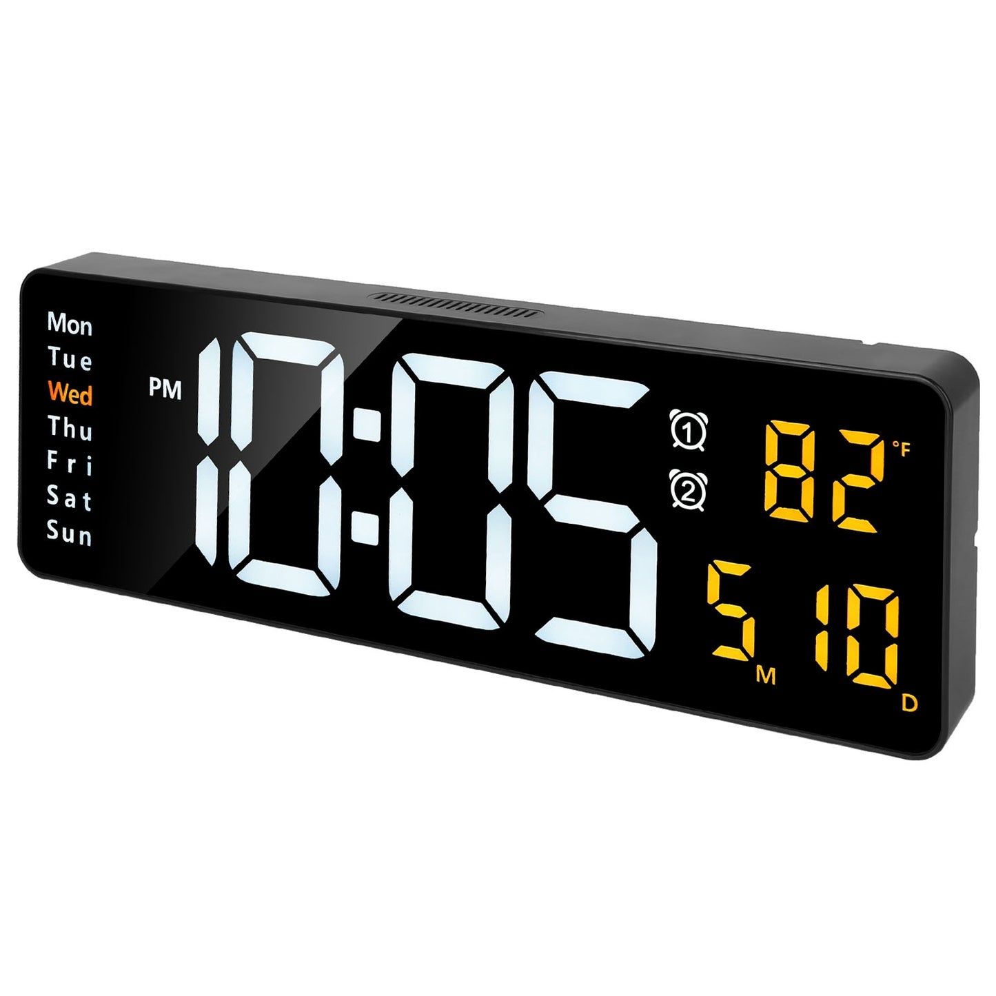 15.7in LED Digital Wall Clock with Remote Control 10 Level Brightness 3 Alarm