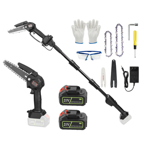 2-in-1 Cordless Pole Saw & Mini Chainsaw Electric Mini Chainsaw Length