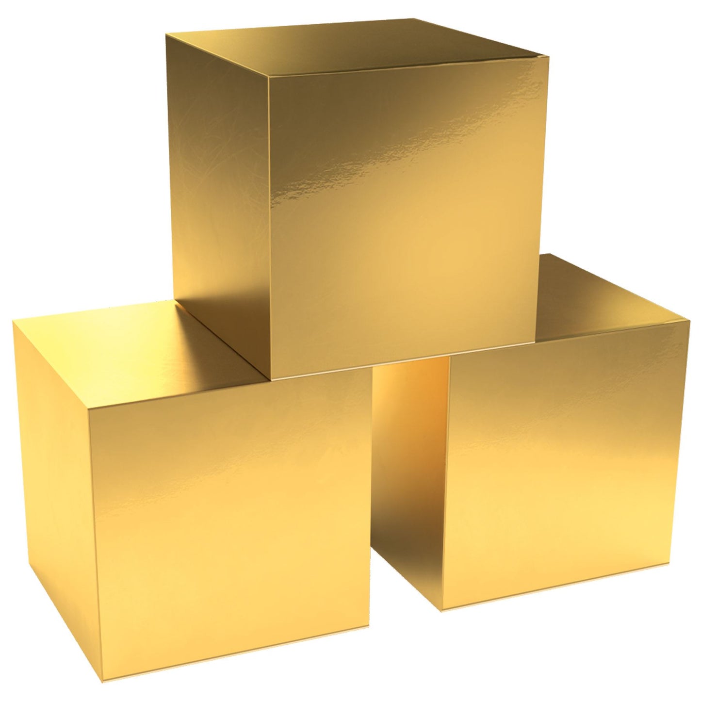 Beistle Foil Favor Boxes - Gold - General Occasion | Party Supply | Decoration