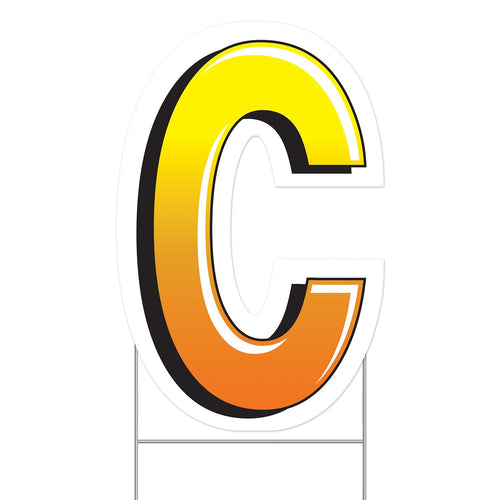 Beistle Plastic "C" Yard Sign - General Occasion | Party Supply | Decoration