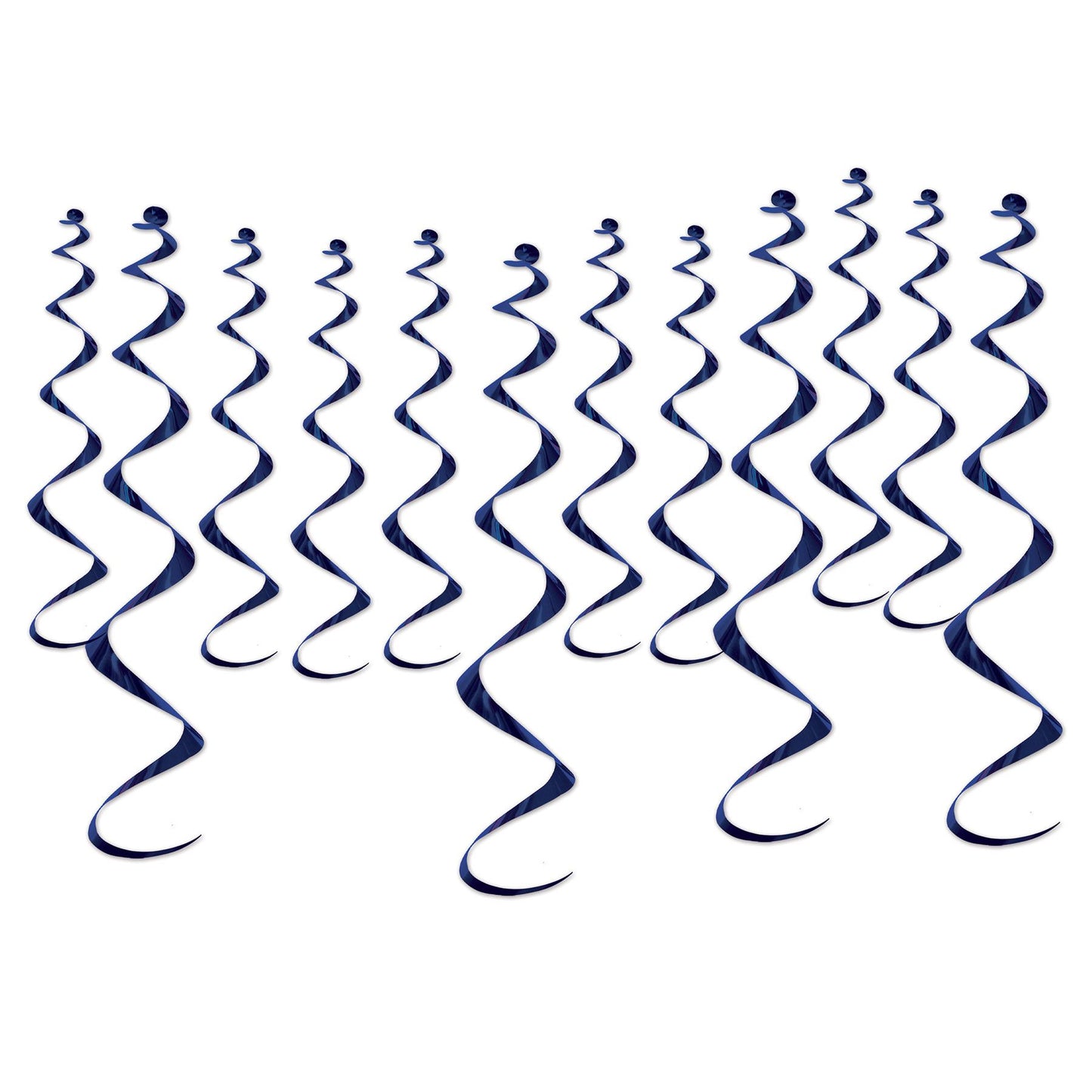 Beistle Metallic Whirls - Navy - General Occasion | Party Supply | Decoration