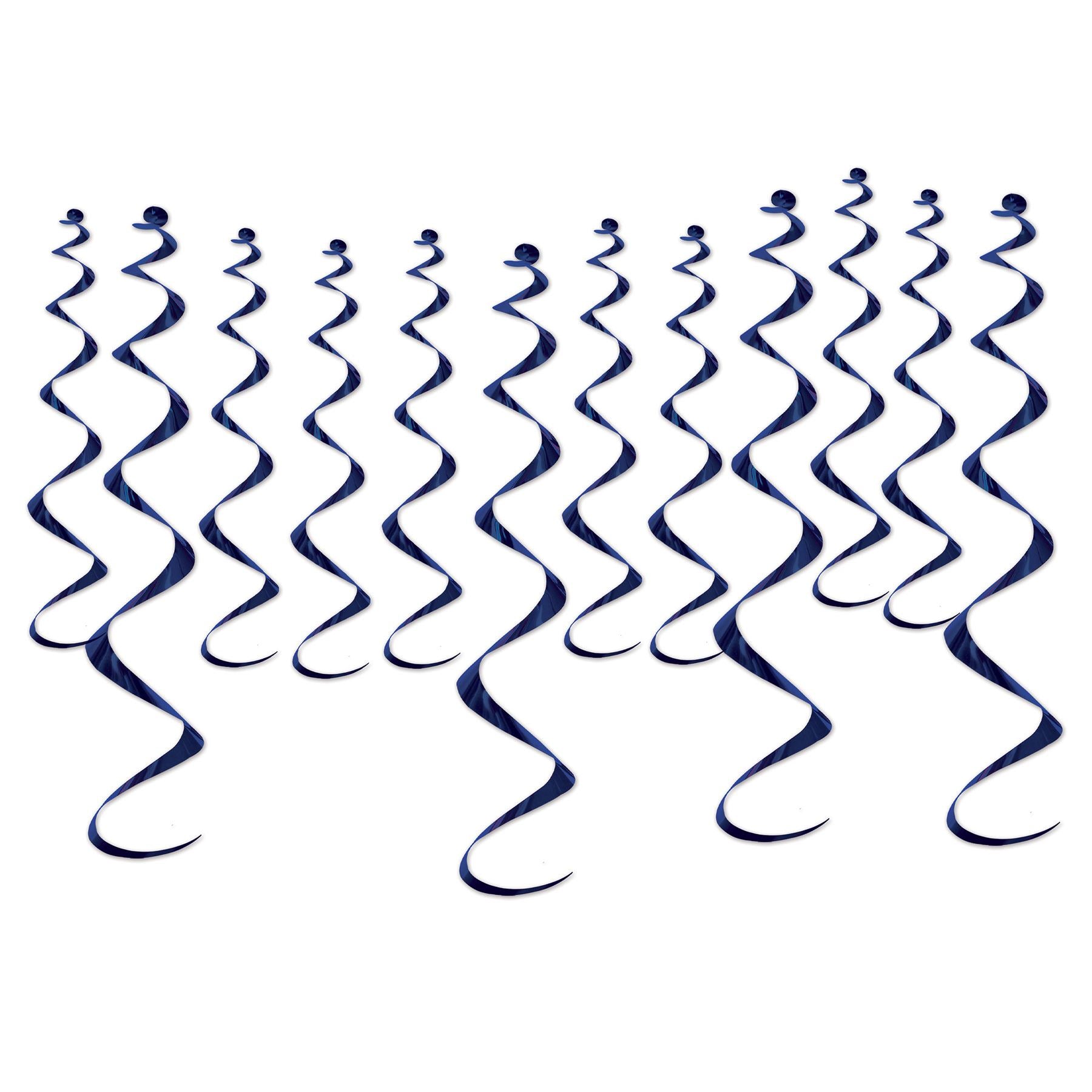 Beistle Metallic Whirls - Navy - General Occasion | Party Supply | Decoration
