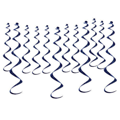 Beistle Metallic Whirls - Navy - General Occasion | Party Supply | Decoration