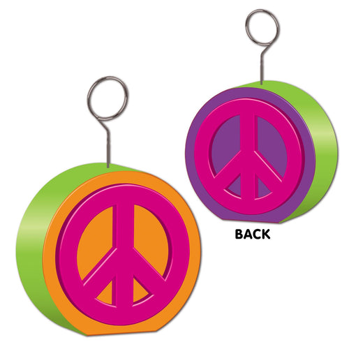 Beistle Peace Sign Photo/Balloon Holder - 60's | Party Supply | Decoration