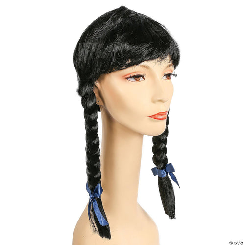 Womens Special Bargain Braided Wig with Bangs | Black