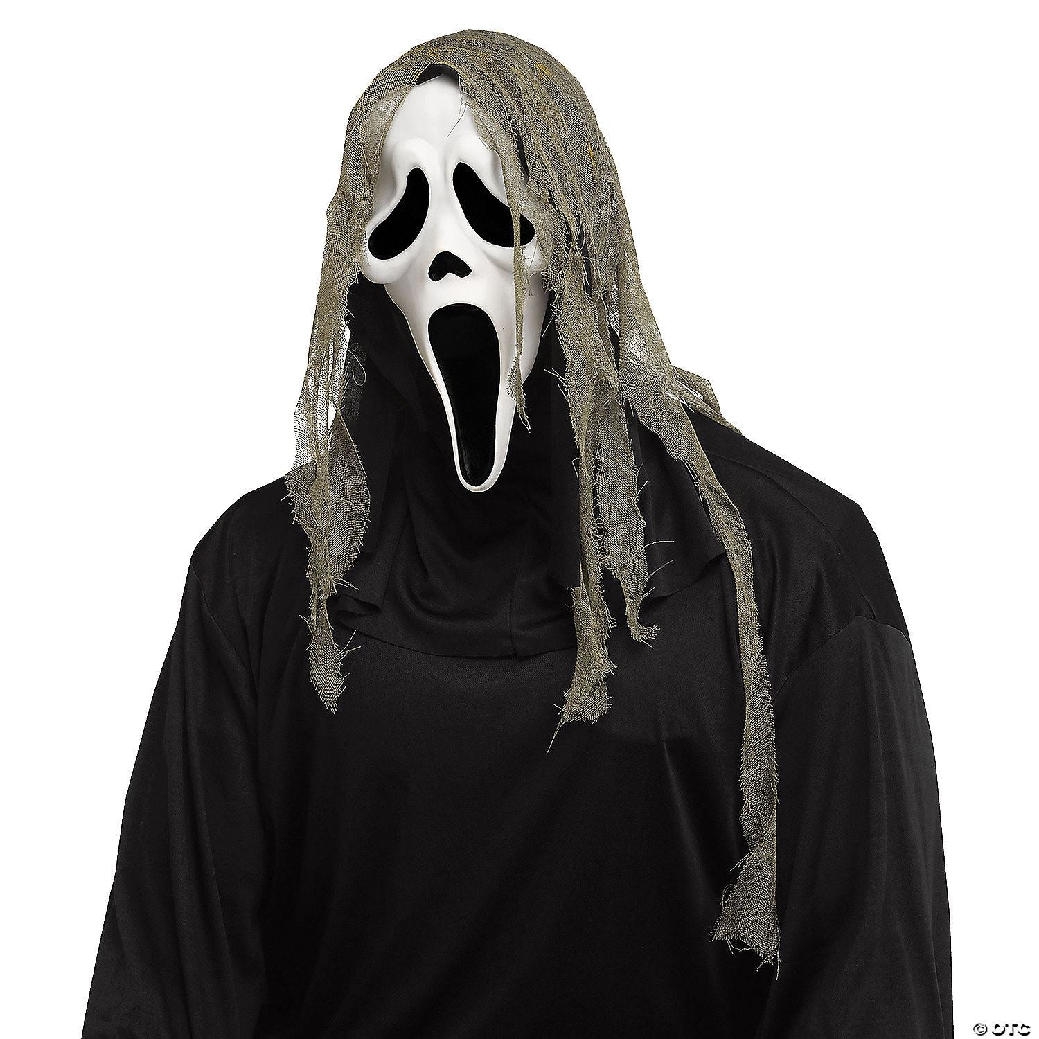 Adults Ghost Face Crypt Creature Gauze Mask | Halloween Decoration