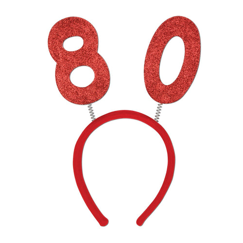 Beistle 80th Glittered Boppers - Birthday-Age Specific | Party Supply