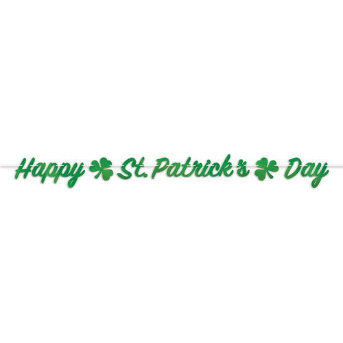 Beistle Foil Happy St. Patrick's Day Streamer - St. Patricks | Party Supply