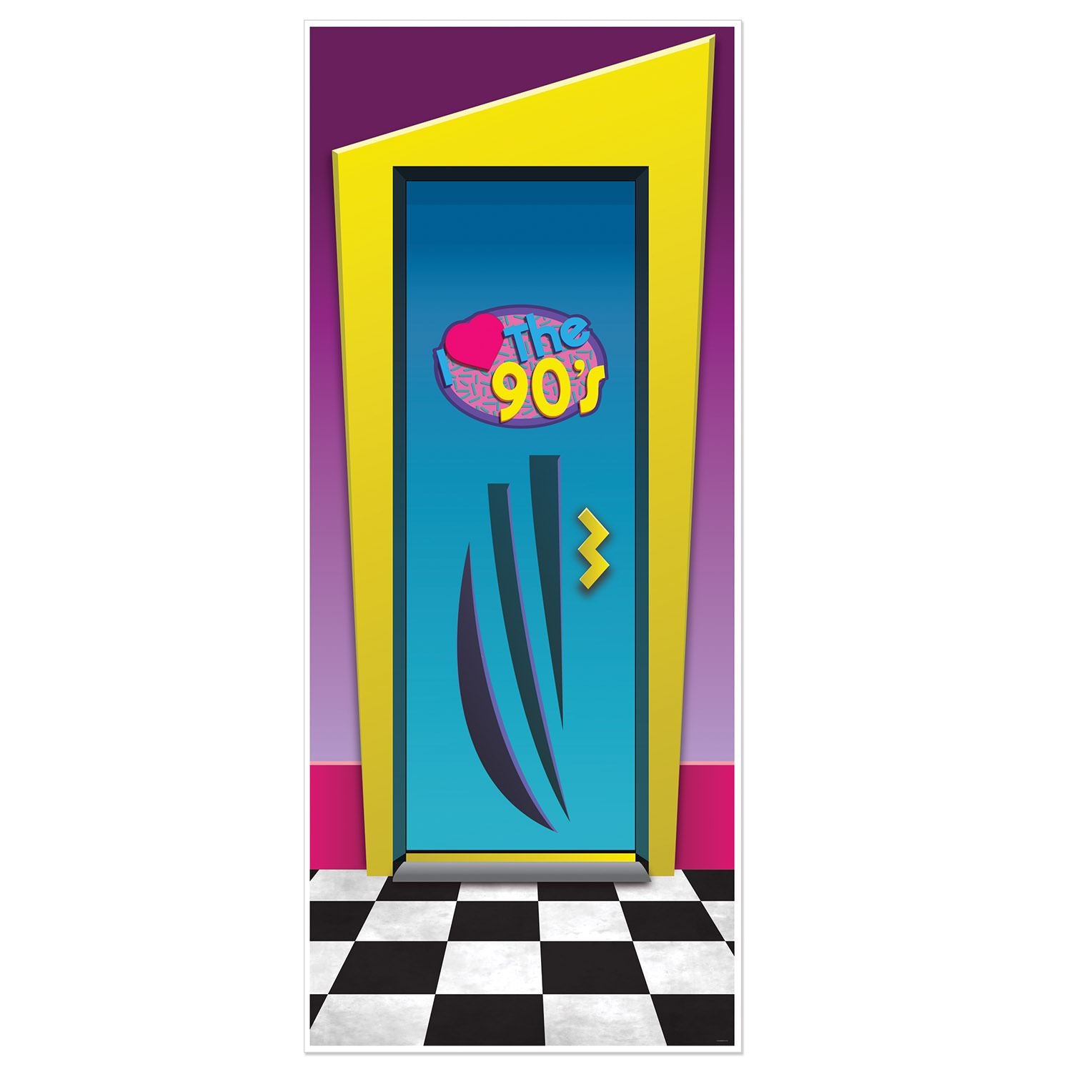 Beistle I Love The 90's Door Cover | Party Supply | Decoration