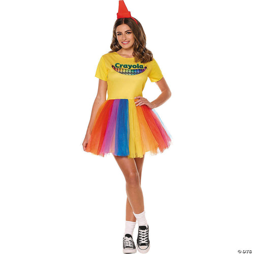 Women Crayola Box Multicolored Dress Costume