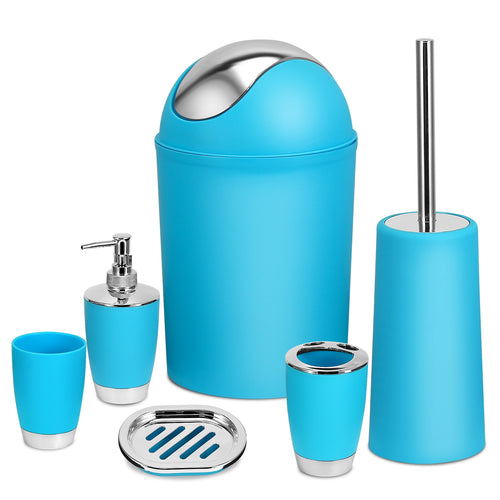 Bathroom Accessories Set 6 Pcs Bathroom Set Ensemble Complete Soap Dispense 4492