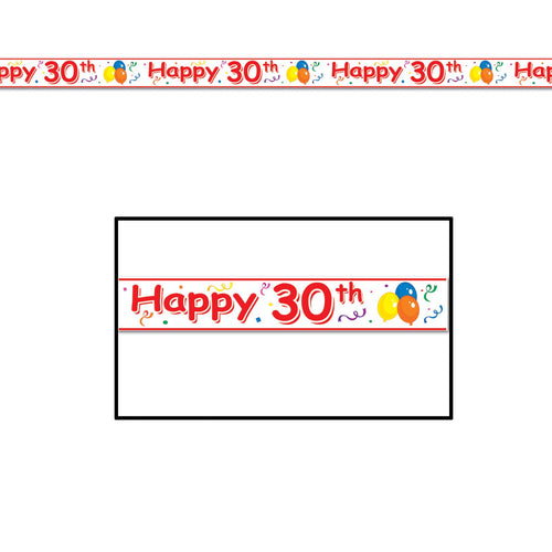 Beistle Happy "30th" Birthday Party Tape - Birthday-Age Specific | Party