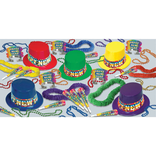 Beistle Rainbow Blast New Year Assortment (for 50 people) - New Years | Party