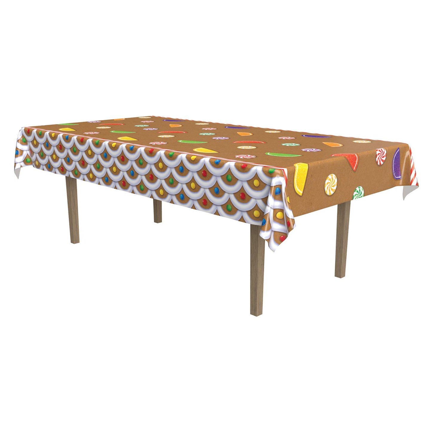 Beistle Gingerbread House Tablecover - Christmas/Winter | Party Supply