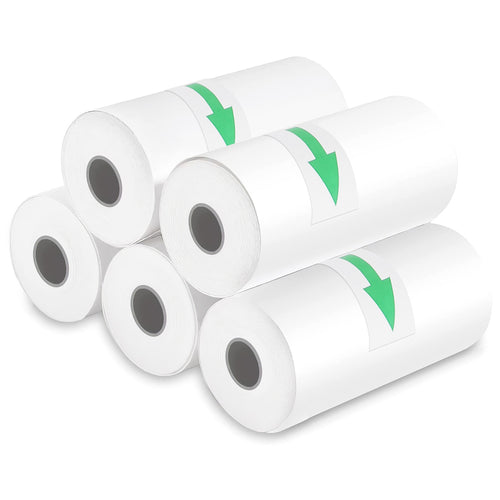 5 Rolls Self Adhesive Printer Paper Thermal Mini Printer Paper White Mini