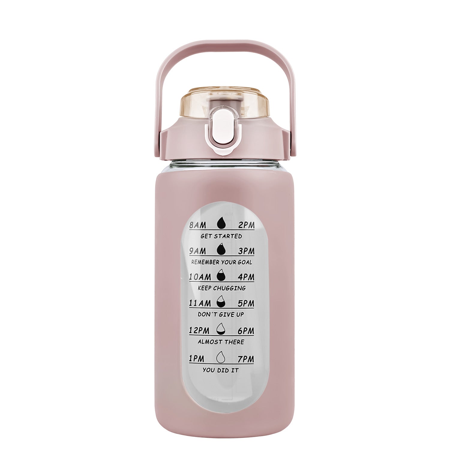 34Oz Glass Water Bottle Sports Water Bottle Motivational Water Bottle Water