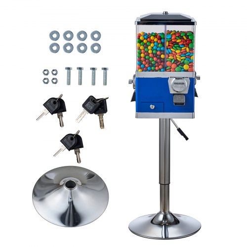 Gumball Machine with Stand Vending Coin Bank Vintage Candy Dispenser Bule
