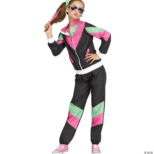 Girls 80s Track Suit Costume
