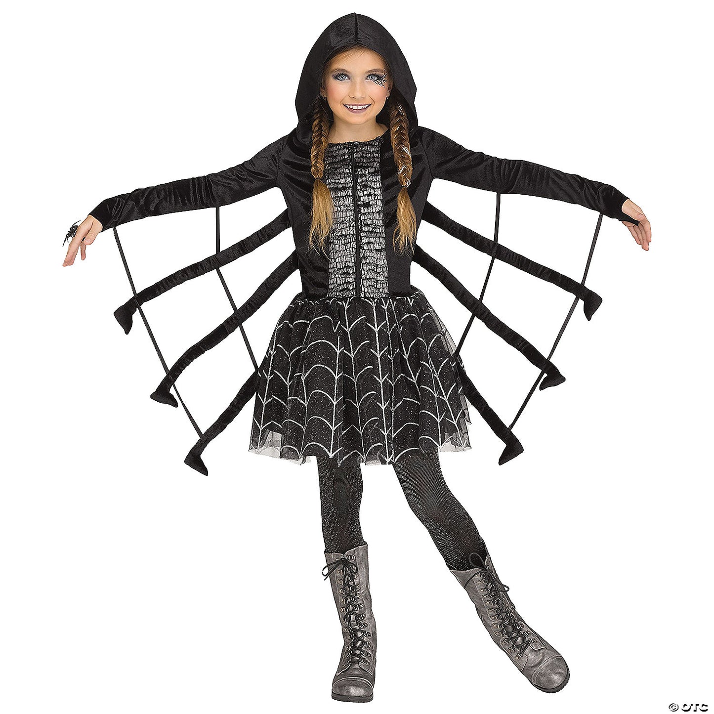 Girls Sparkling Spider Costume