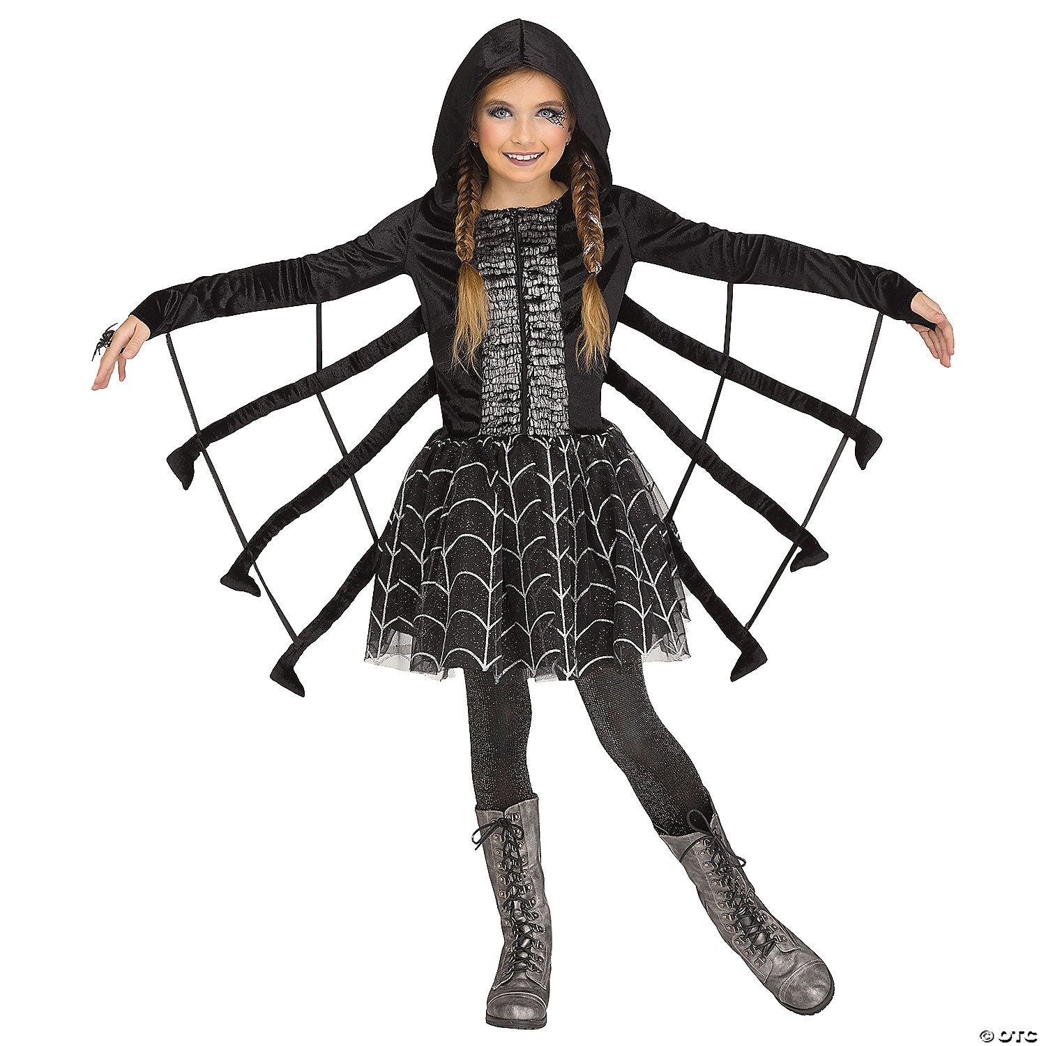 Girls Sparkling Spider Costume