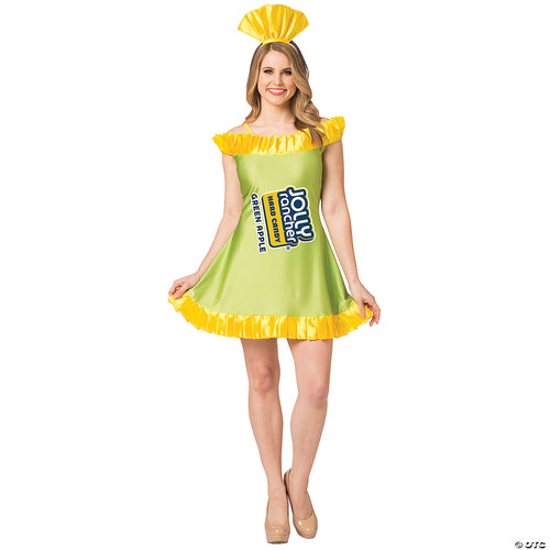 Womens Green Apple Jolly Rancher Costume Md/Lg 8-12