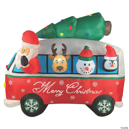 Santa Vintage Van 7'