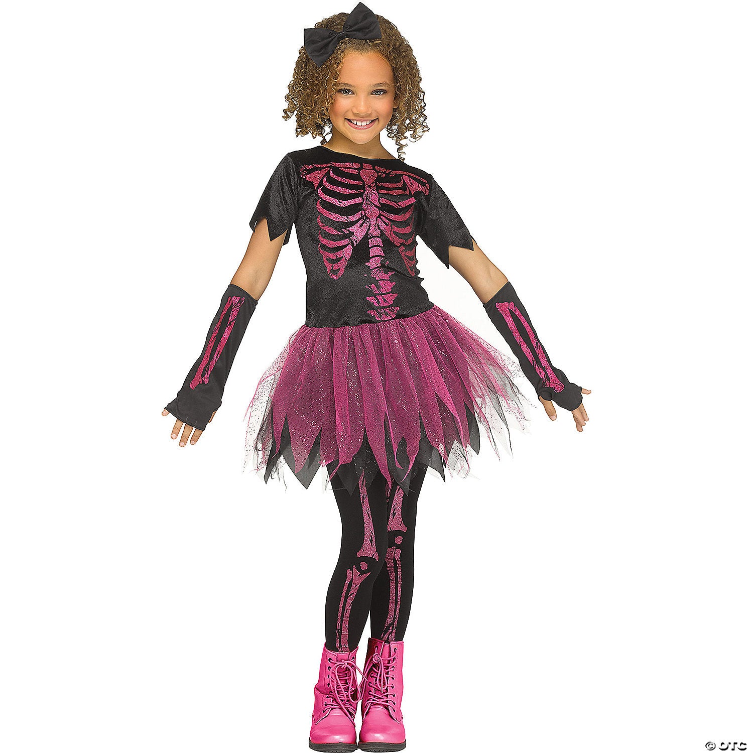 Girls Skele-Girl Pink Child Costume