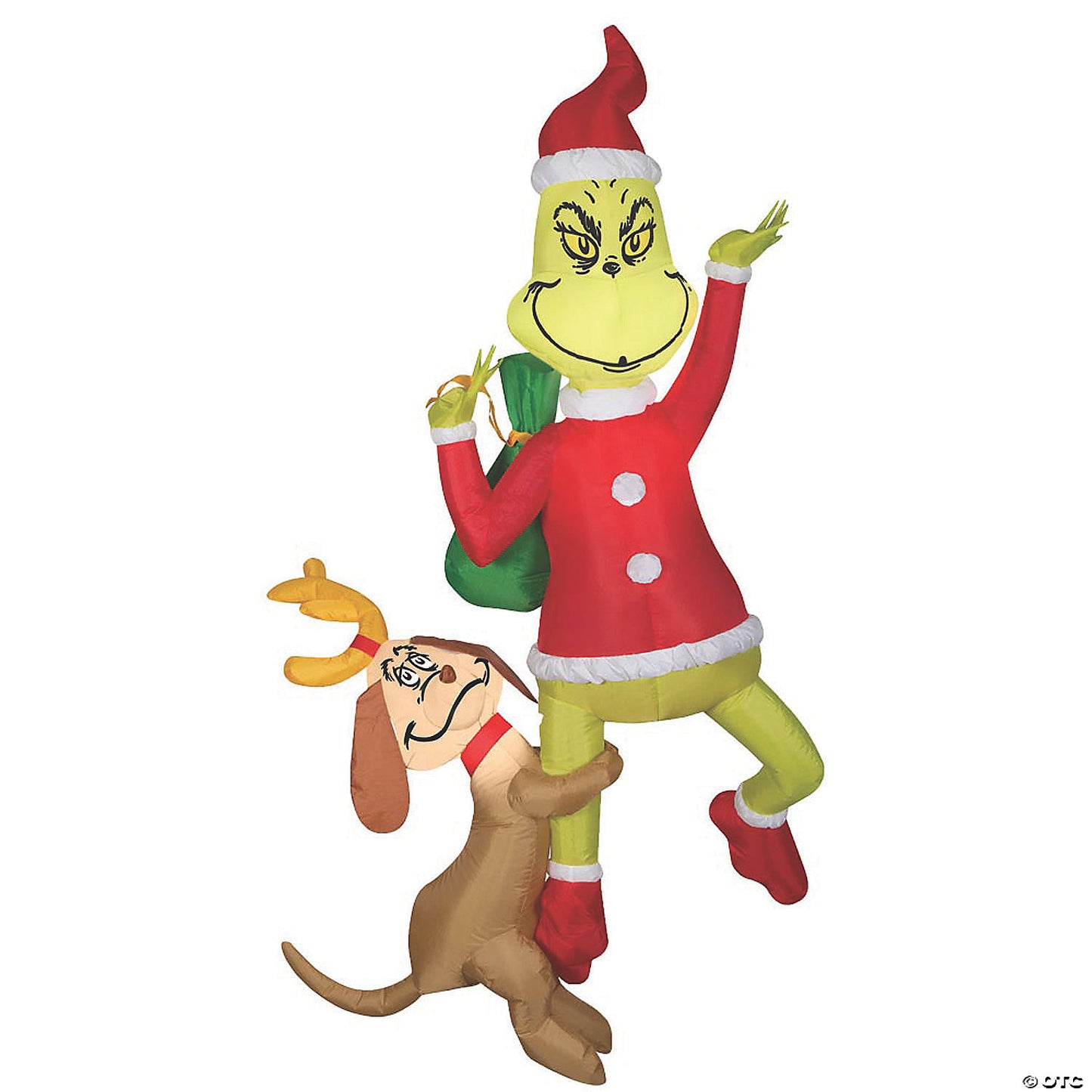 72" Airblown® Hanging Grinch W/Max Inflatable Yard Decor