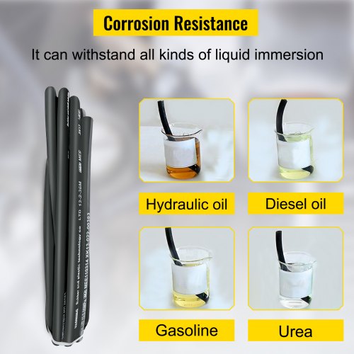 Hydraulic Hose 50 Feet Rubber Hydraulic Hoses with 2 HighTensile Steel Wire
