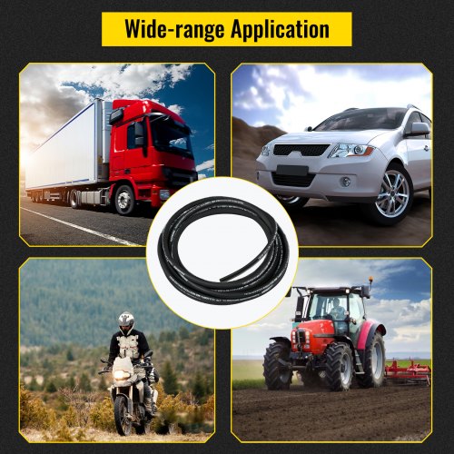 Hydraulic Hose 50 Feet Rubber Hydraulic Hoses with 2 HighTensile Steel Wire