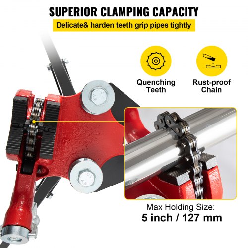 Tripod Pipe Chain Vise 185 Pipe Capacity 364“ Length Chain Vise