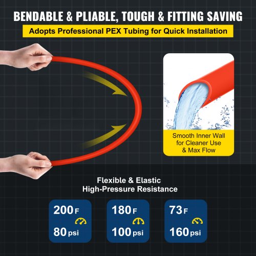 1000Ft PEX Tubing Pipe 12 PEX Tubing Oxygen Barrier Radiant Floor PEX Pipe