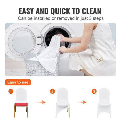 Stretch Spandex Folding Chair Covers Universal Fitted Arched Front Cover
