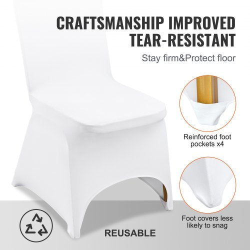 Stretch Spandex Folding Chair Covers Universal Fitted Arched Front Cover
