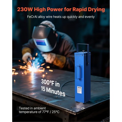 Portable Welding Rod Oven 10LBS Capacity Electrodes Drying Oven 230W 120V