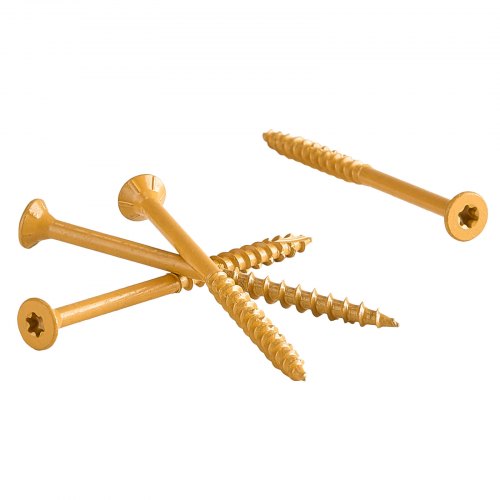 Wood Screws 350 PCS, #10 x 3-Inch Anti-Rust Coated, Exterior Deck Screw Torx/T25 Star Drive, Metal Rust-Resistant Outdoor Decking Screws with 2 Screw Connectors, for Decking Fencing Framing