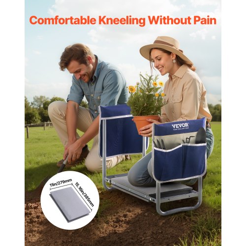 Garden Kneeler and Seat 11 in Wide Kneeling Pad Heavy Duty Garden Kneeling