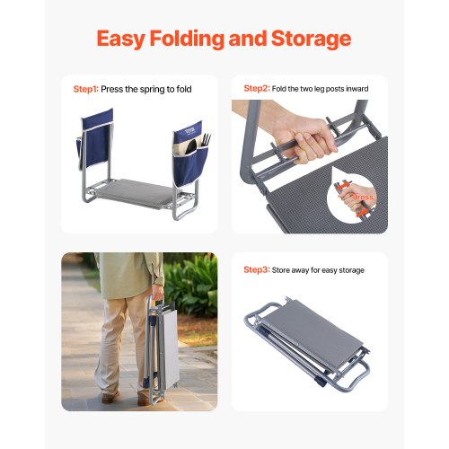 Garden Kneeler and Seat 11 in Wide Kneeling Pad Heavy Duty Garden Kneeling