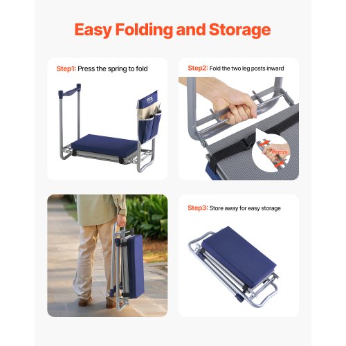 Garden Kneeler and Seat 11 in Wide Thick Kneeling Pad Heavy Duty Garden