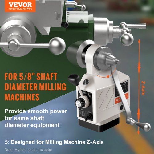 ZAxis Power Feed for Milling Machine 450 inlb Torque 0200RPM Adjustable