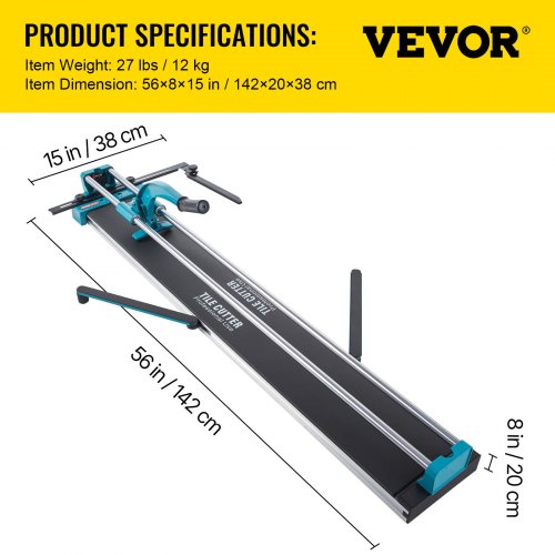 Manual Tile Cutter 481200mm Cutting Machine w Laser Guide for Ceramic