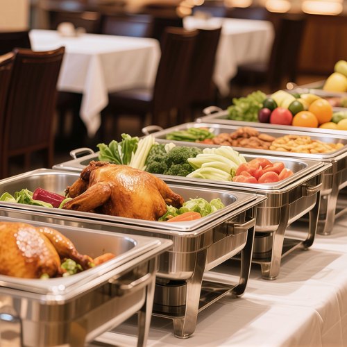 4 Pack Stainless Steam Hotel Pan 12 Size Table Steam Pan 2.5 Inch Deep