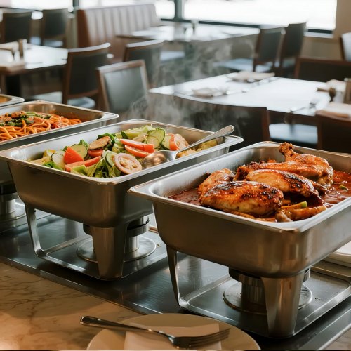 6 Pack Stainless Steam Hotel Pans 12 Size Table Steam Pan 4 Inch Deep