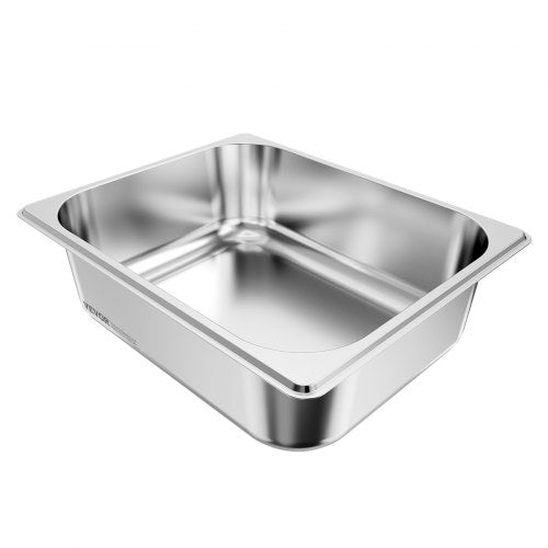 6 Pack Stainless Steam Hotel Pans 12 Size Table Steam Pan 4 Inch Deep