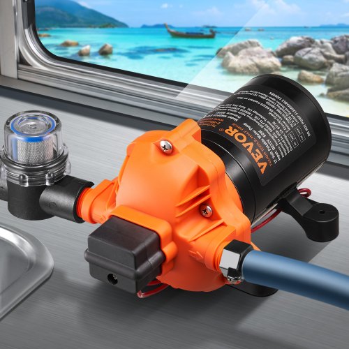 12V Diaphragm Pump 18GPM 681 Lmin 3Chamber Water Pump Pressure Switch