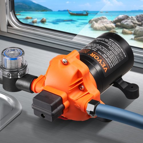 12V Diaphragm Pump 35GPM 1325Lmin 3Chamber Water Pump Pressure Switch