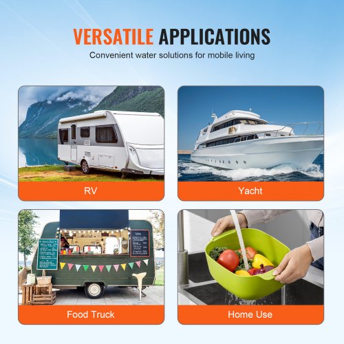 12V Diaphragm Pump 3GPM 1136 Lmin 4Chamber Water Pump Pressure Switch