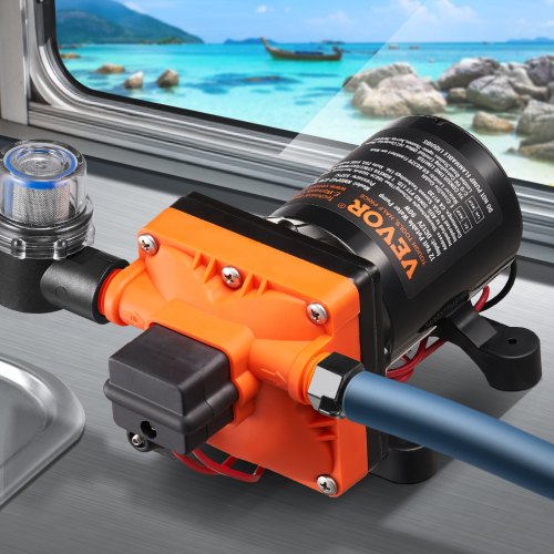 12V Diaphragm Pump 3GPM 1136 Lmin 4Chamber Water Pump Pressure Switch