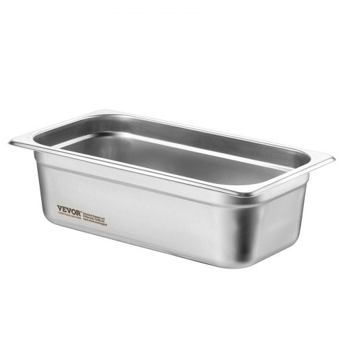 6 Pack Hotel Pans 13 Size AntiJam Steam Pan 08mm Thick Stainless Steel