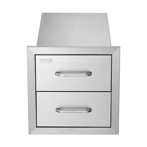 Outdoor Kitchen Drawers 14W x 144H x 23D Inch Flush Mount Double BBQ